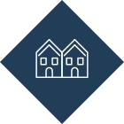 blaues Icon Fassaden