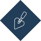 blaues Icon Putzarbeiten